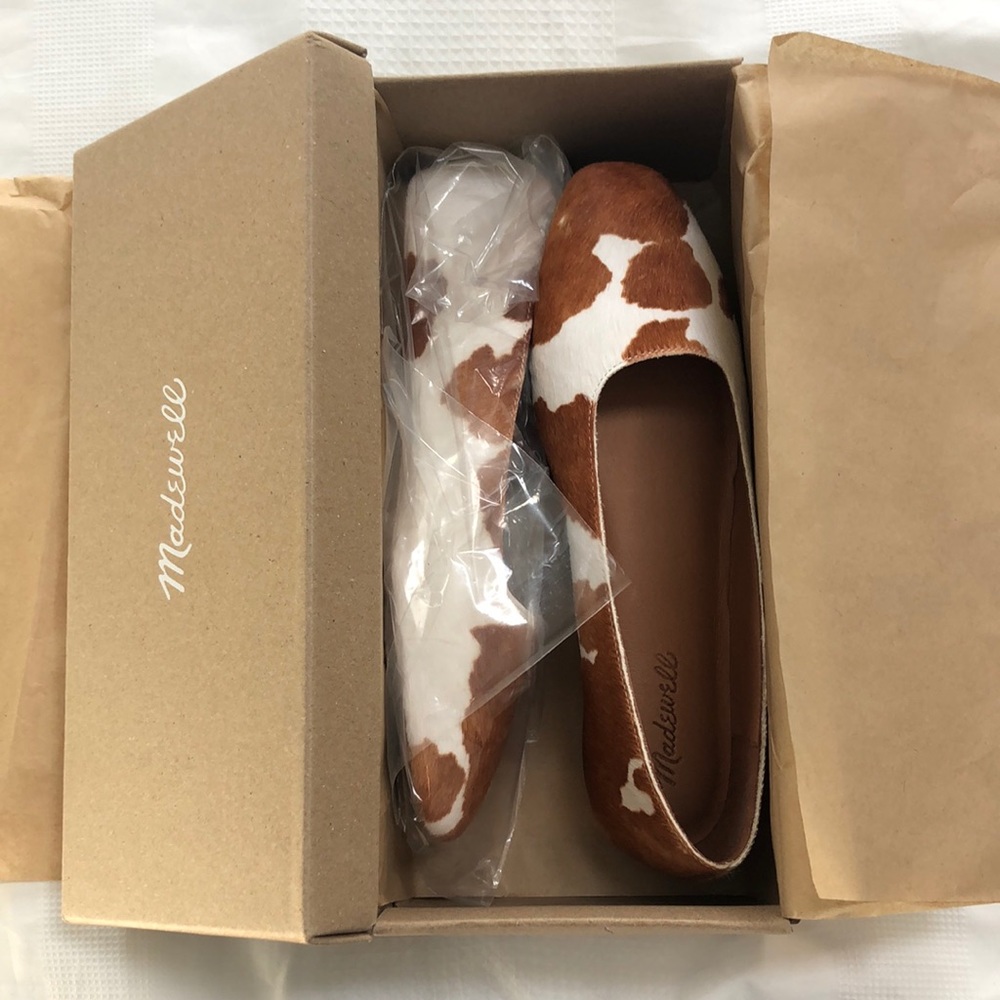 Madewell spotty calf hair flat